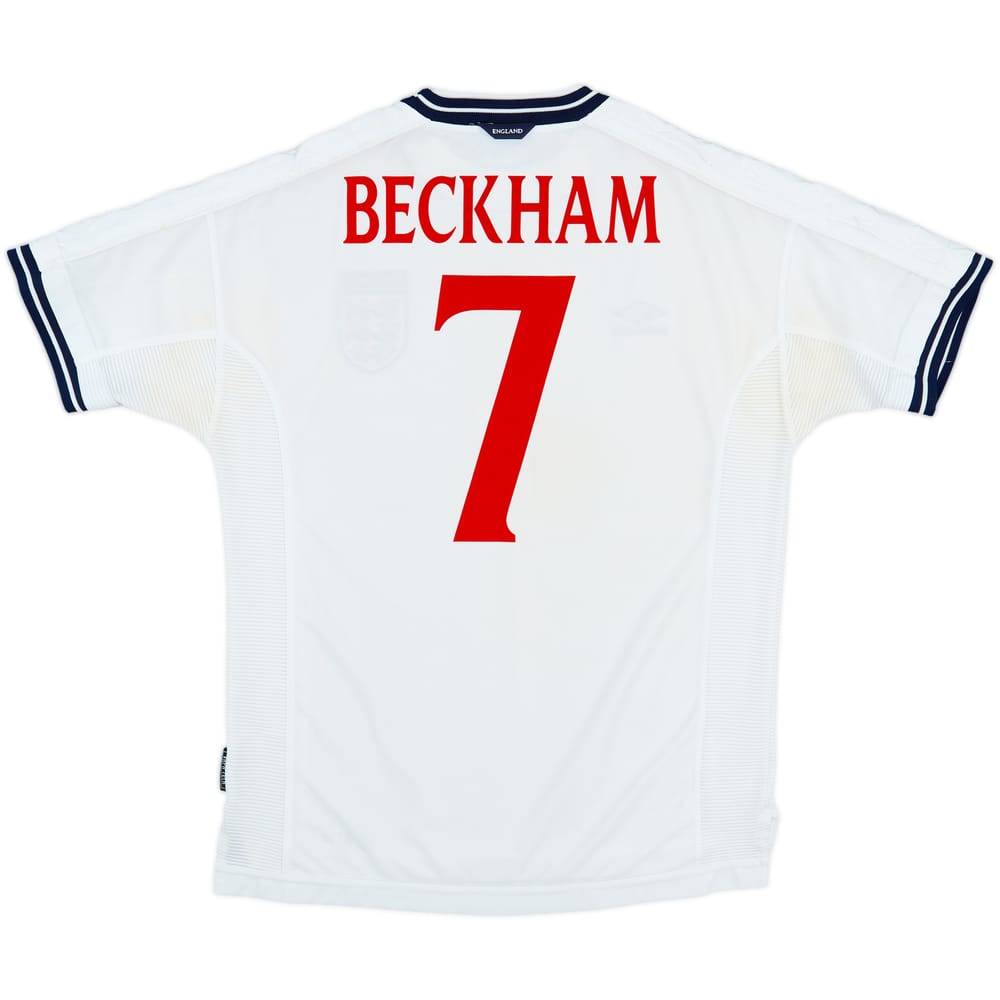 1999-01 England Home Shirt Beckham #7 - 5/10 - (L)