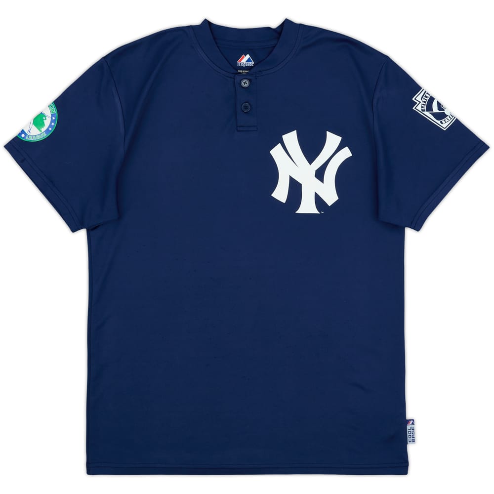 2010 New York Yankees Little League #5 Majestic Training Tee - 7/10 - (XL.Boys)