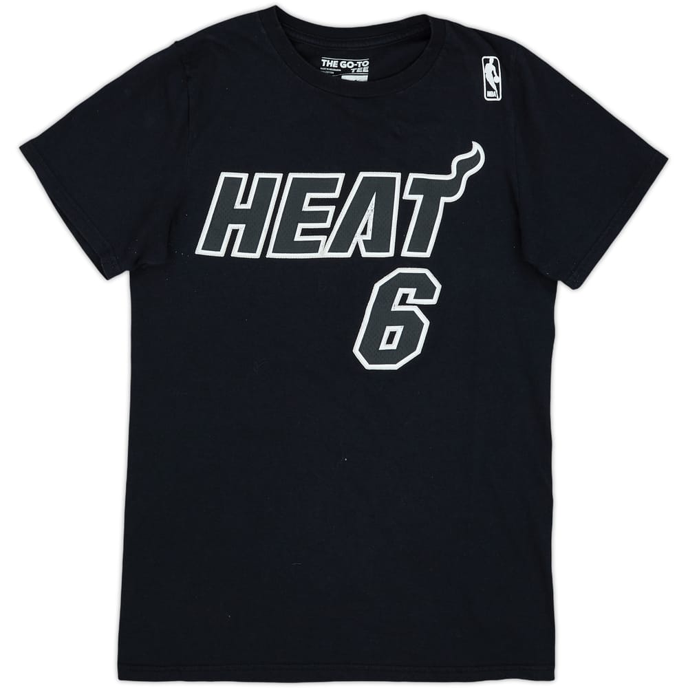 2011-12 Miami Heat James #6 adidas Tee - 6/10 - (S)