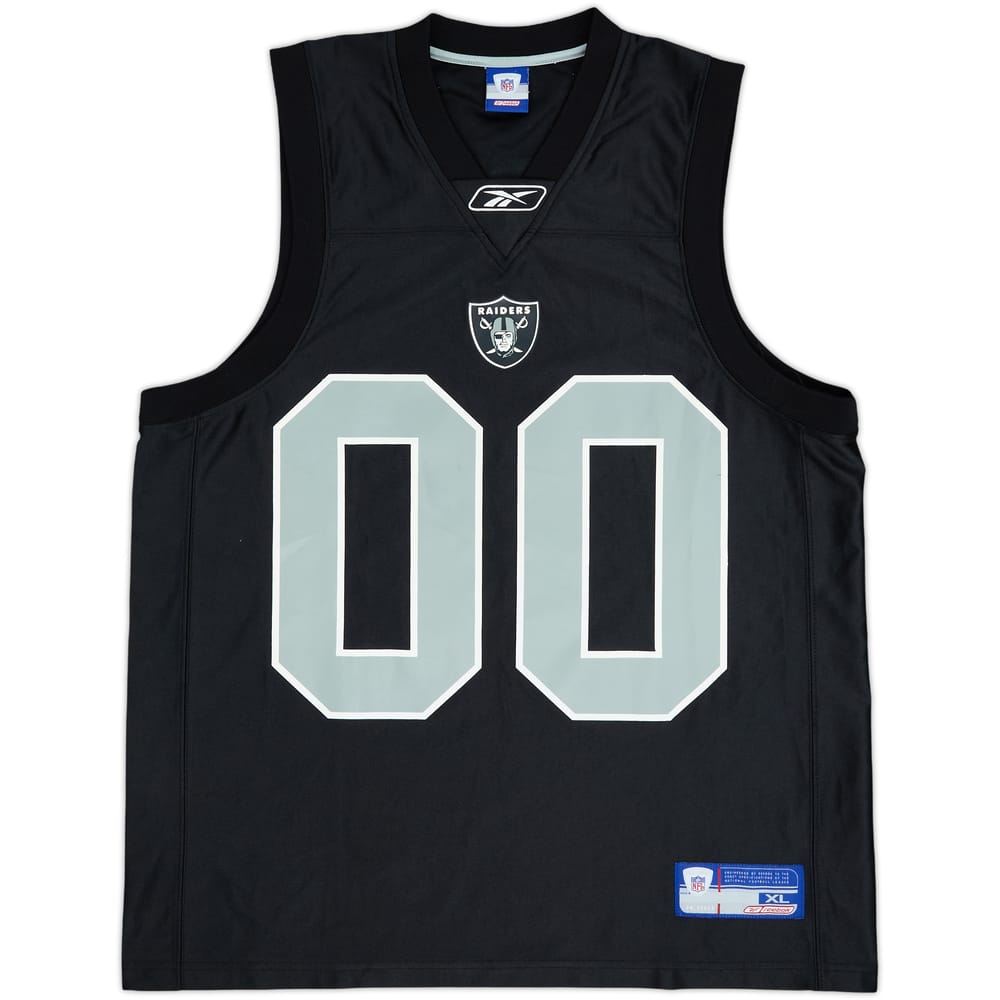 2002-04 Oakland Raiders #00 Reebok Sleeveless Jersey - 8/10 - (XL)