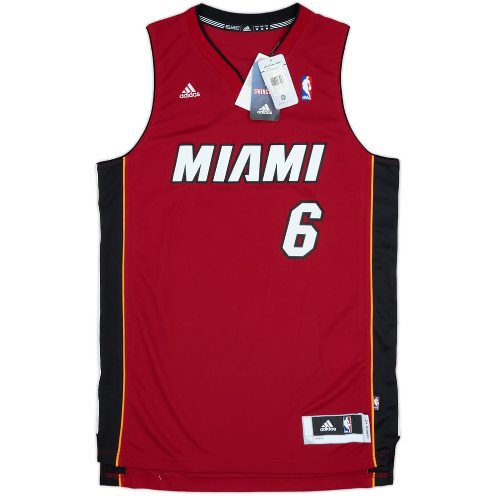 2010-14 Miami Heat James #6 adidas Swingman Alternate Jersey (M)