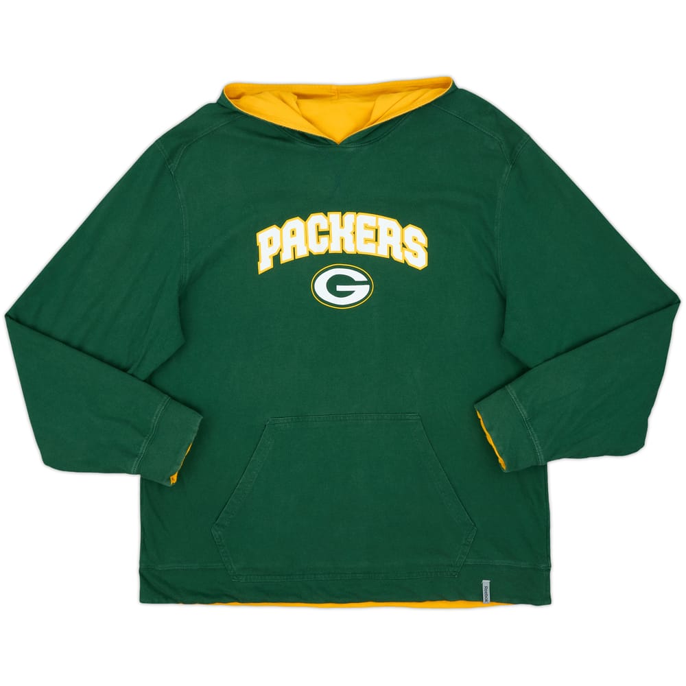 2008-11 Green Bay Packers Reebok Reversible Hooded Sweat Top - 9/10 - (XL)