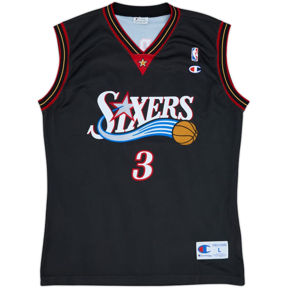 2000-06 Philadelphia 76ers Iverson #3 Champion Away Jersey - 9/10 - (L)