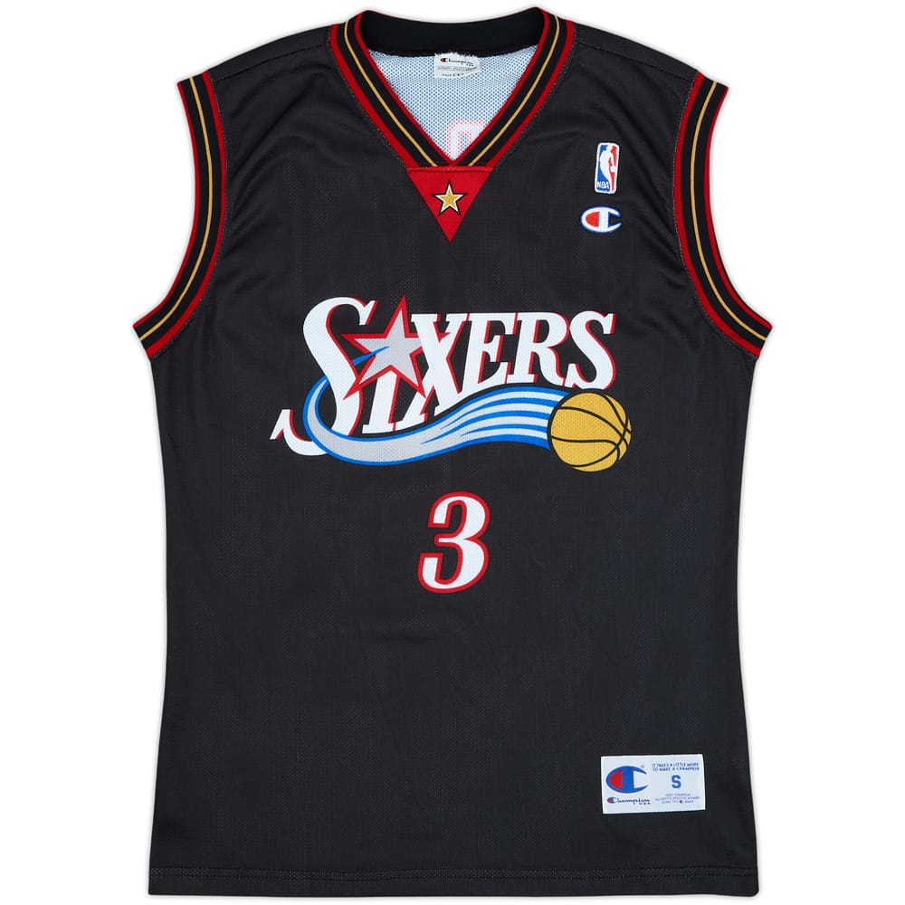 2000-06 Philadelphia 76ers Iverson #3 Champion Away Jersey - 9/10 - (S)