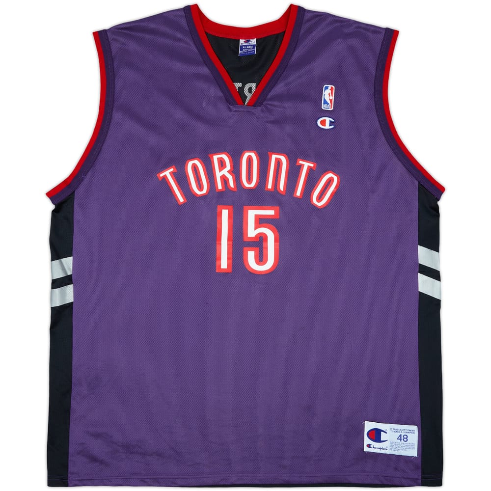 1999-02 Toronto Raptors Carter #15 Champion Away Jersey - 8/10 - (XL)