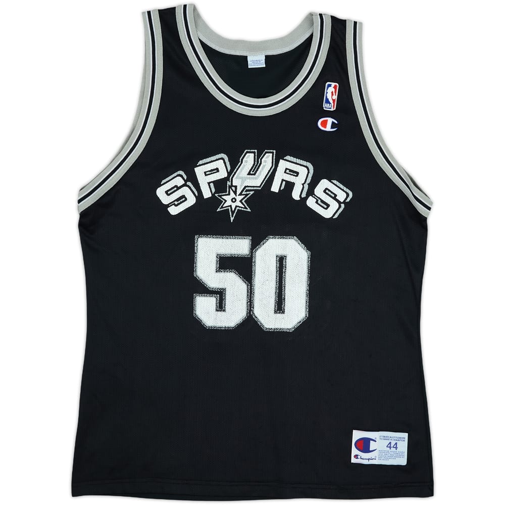 1995-00 San Antonio Spurs Robinson #50 Champion Away Jersey - 5/10 - (L)
