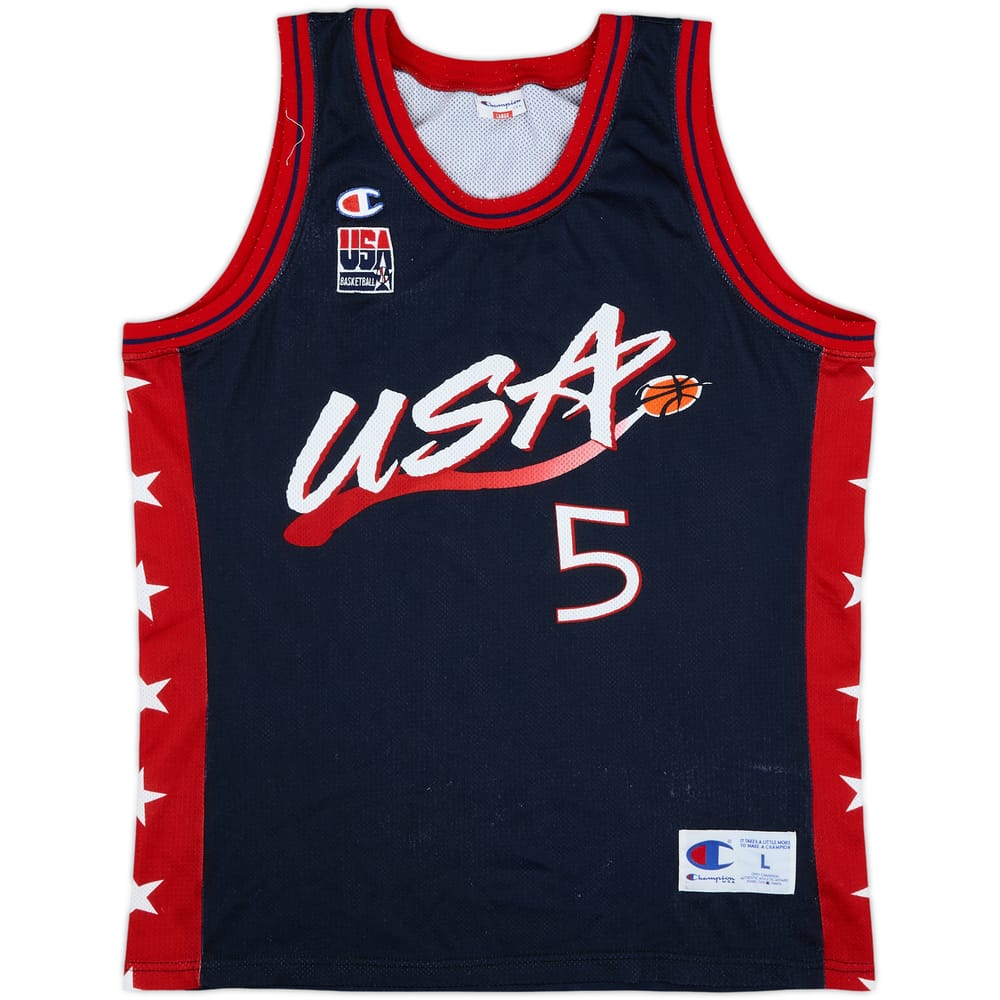 1996-99 USA Hill #5 Champion Away Jersey - 7/10 - (L)
