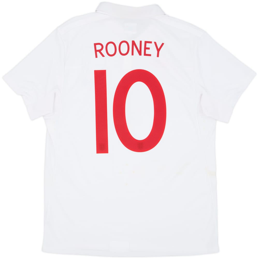 2010-11 England 'South Africa' Home Shirt Rooney #10 - 8/10 - (L)