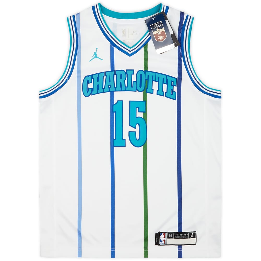 1988 Charlotte Hornets Walker #15 Nike Hardwood Classics Swingman Jersey Y - W/Tags