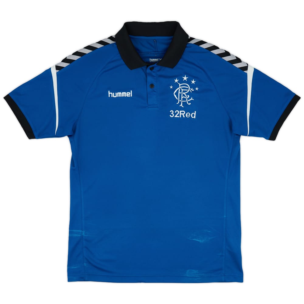 2018-19 Rangers Hummel Polo Shirt - 7/10 - (XL)