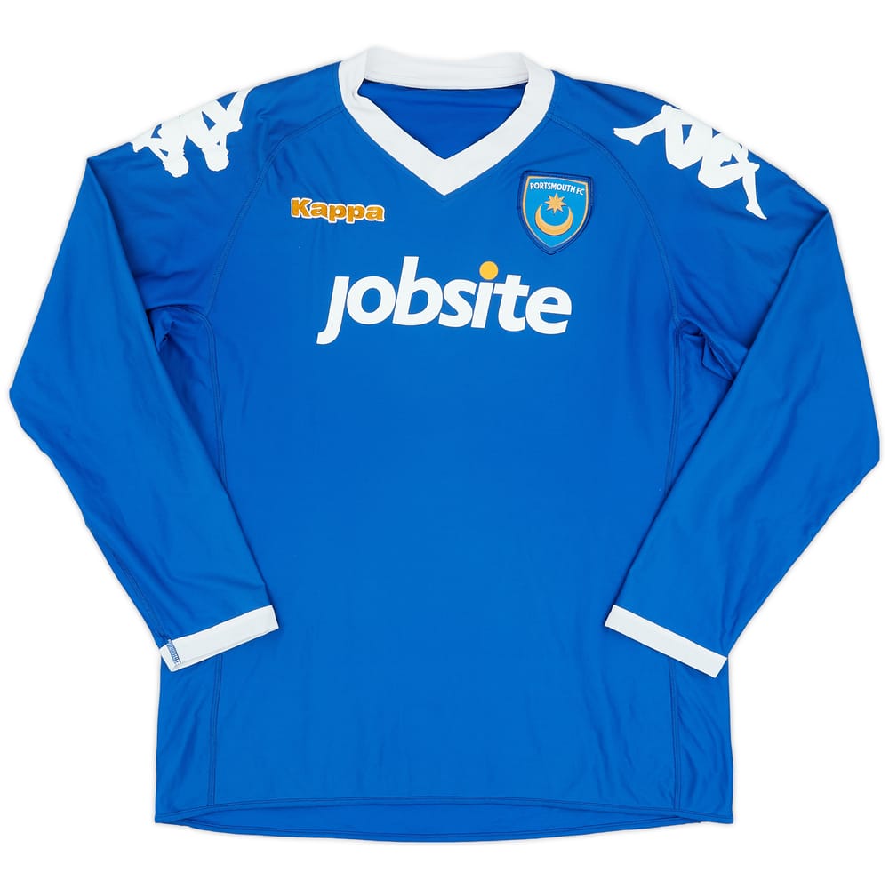 2010-11 Portsmouth Home L/S Shirt - 7/10 - (L)