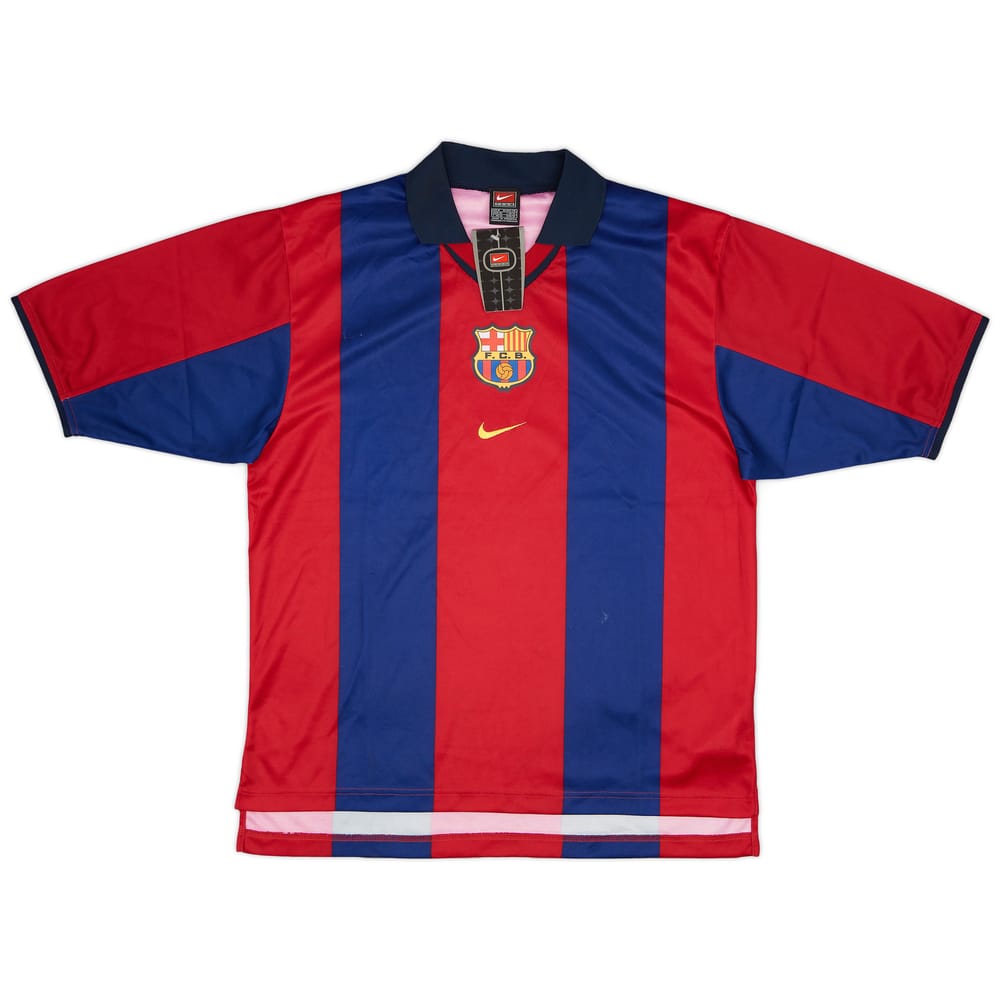 2000-01 Barcelona Basic Home Shirt (M)