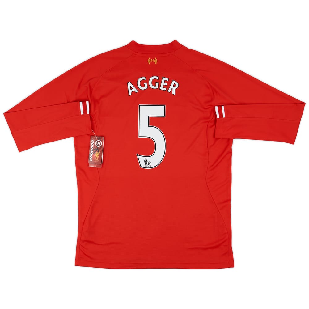 2013-14 Liverpool Home L/S Shirt Agger #5 (XL)