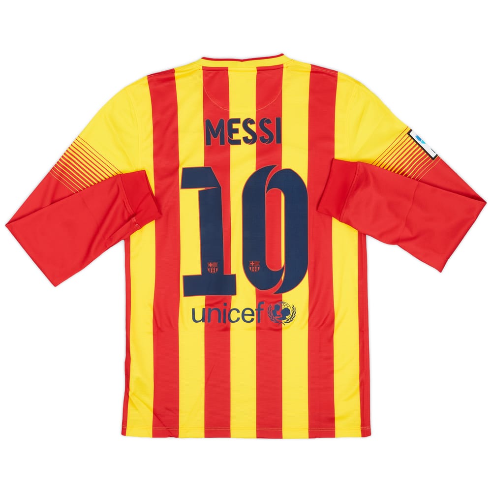 2013-15 Barcelona Away L/S Shirt Messi #10 (S)