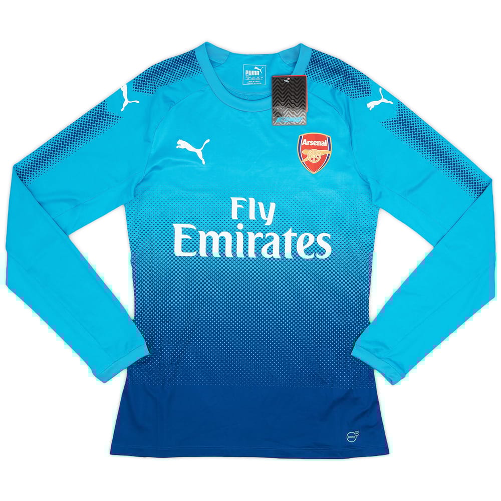 2017-18 Arsenal Authentic (ACTV Fit) Away L/S Shirt (L)