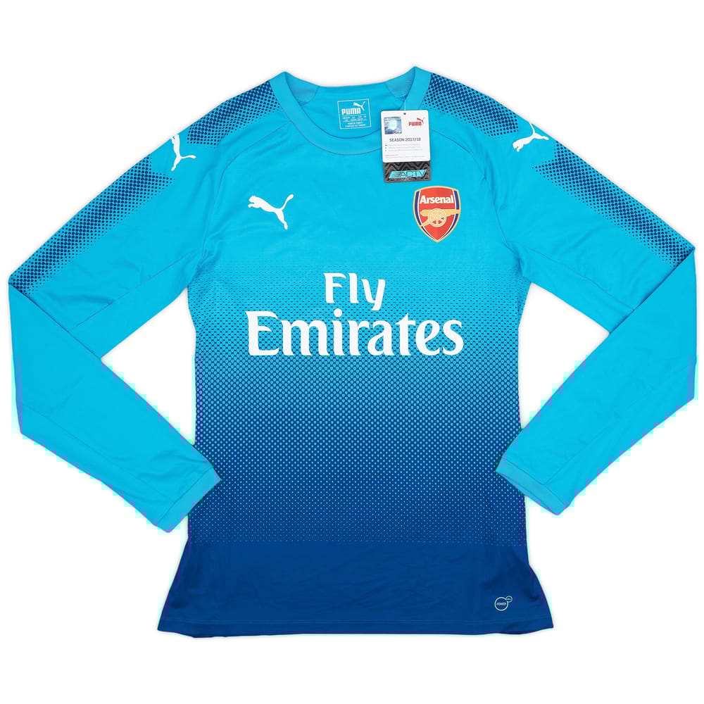 2017-18 Arsenal Authentic (ACTV Fit) Away L/S Shirt (L)