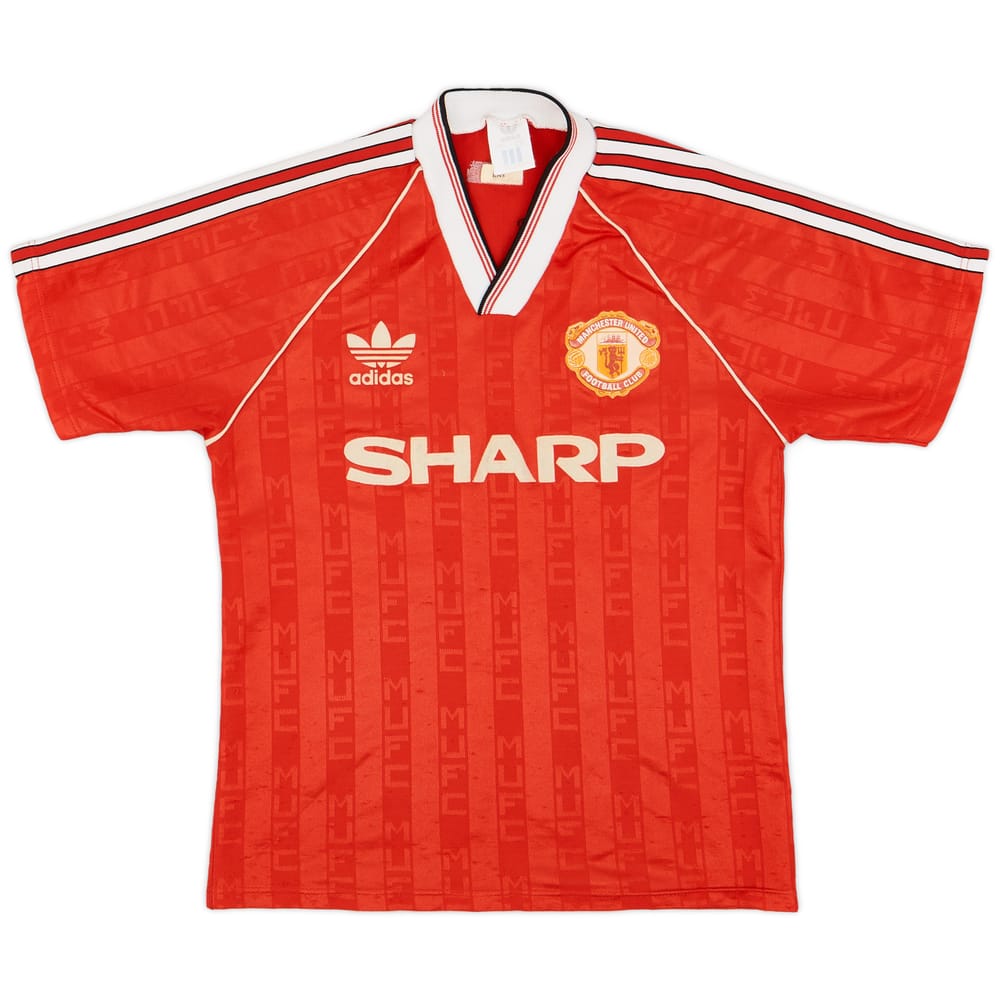 1988-90 Manchester United Home Shirt #9 - 6/10 - (S)