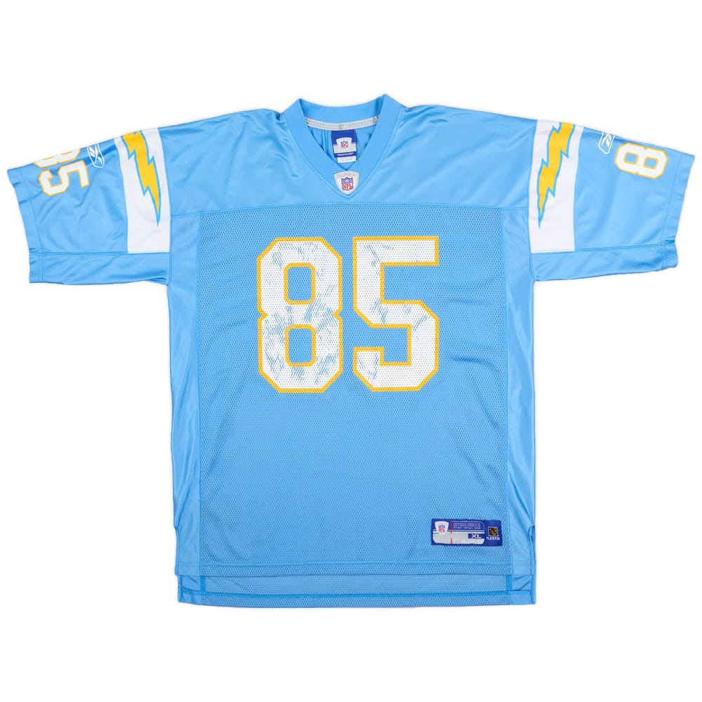 2005-06 San Diego Chargers Gates #85 Reebok On Field Alternate Jersey (Good) XL