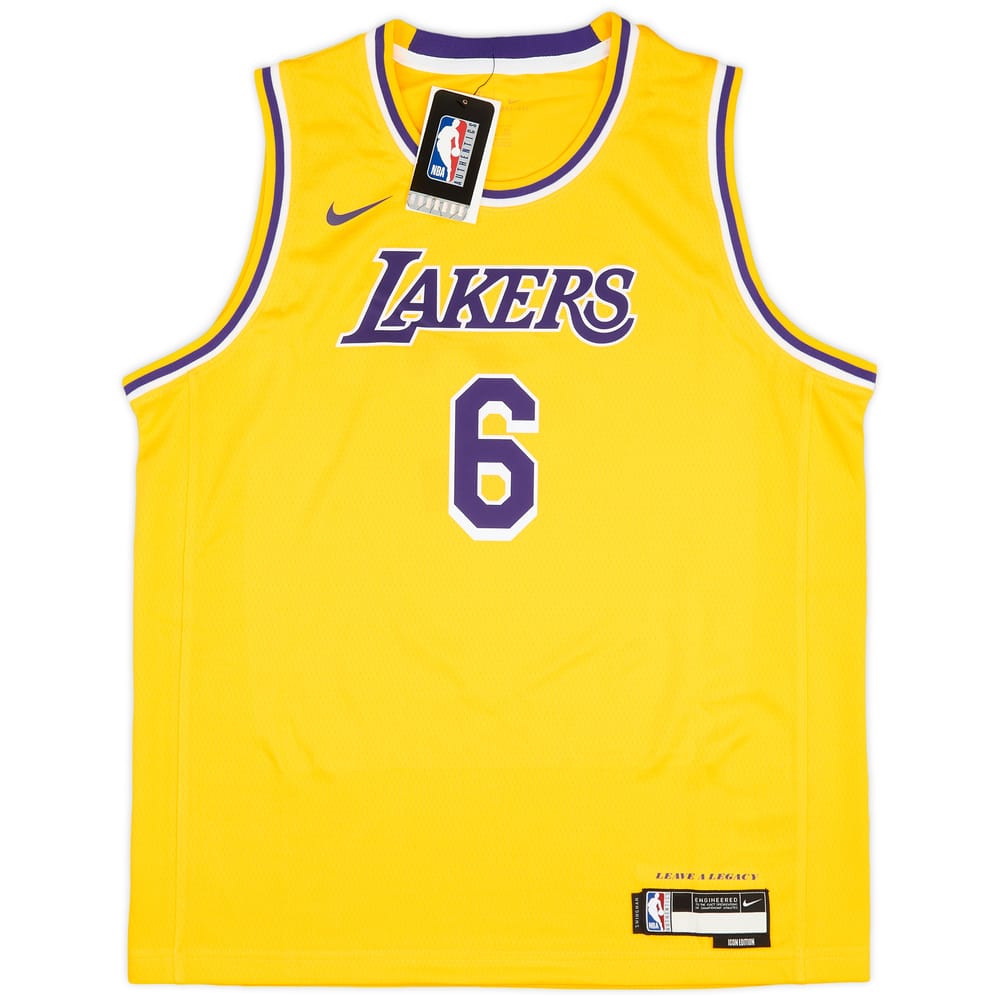 2021-23 LA Lakers James #6 Nike Swingman Away Jersey (XL.Kids)