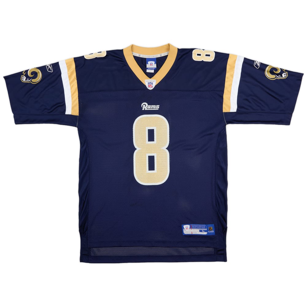 2010 St. Louis Rams Bradford #8 Reebok On Field Home Jersey (Very Good) L