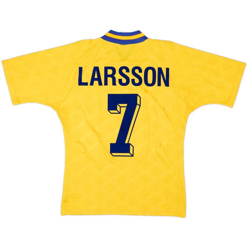 1994-96 Sweden Home Shirt Larsson #7 - 9/10 - (M)