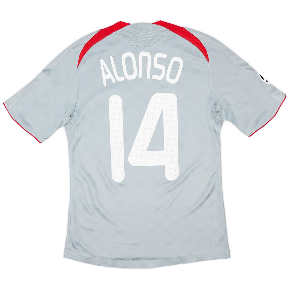 2008-09 Liverpool Player Issue CL Away Shirt Alonso #14