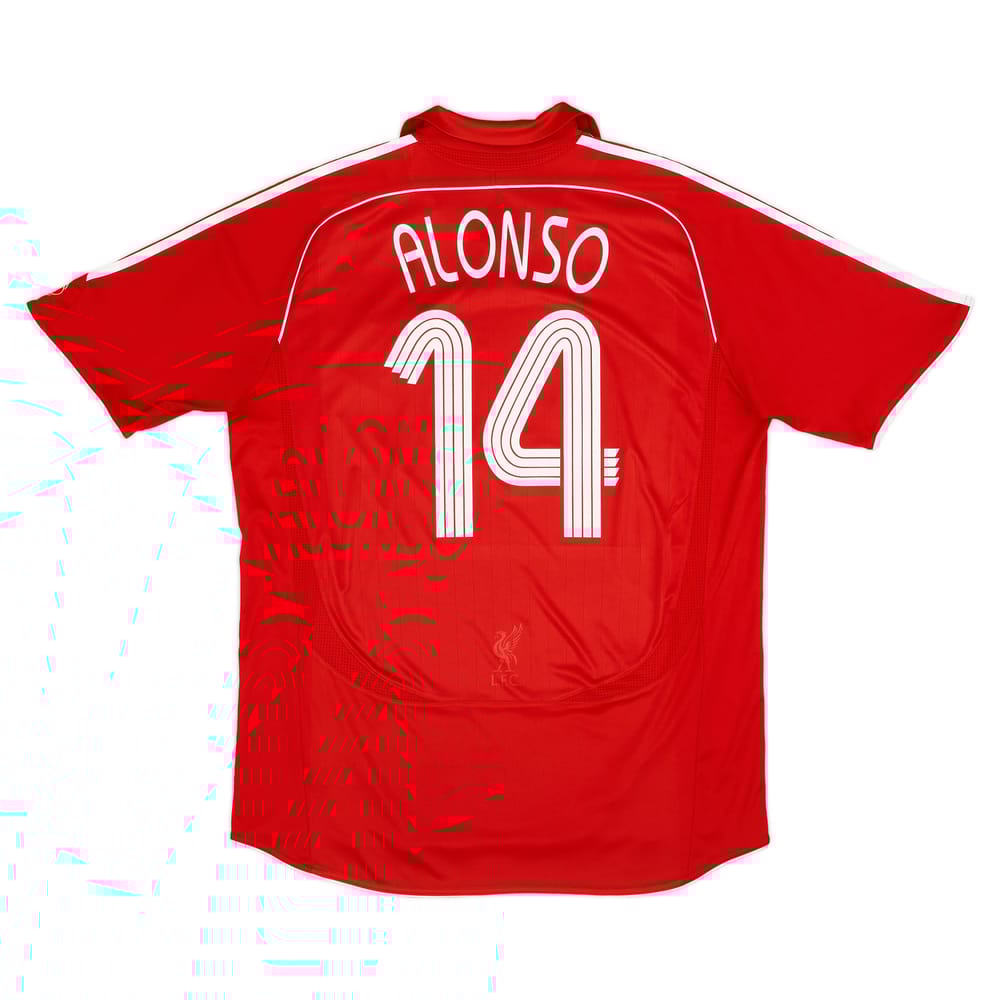 2006-08 Liverpool Home Shirt Alonso #14 - 8/10 - (S)
