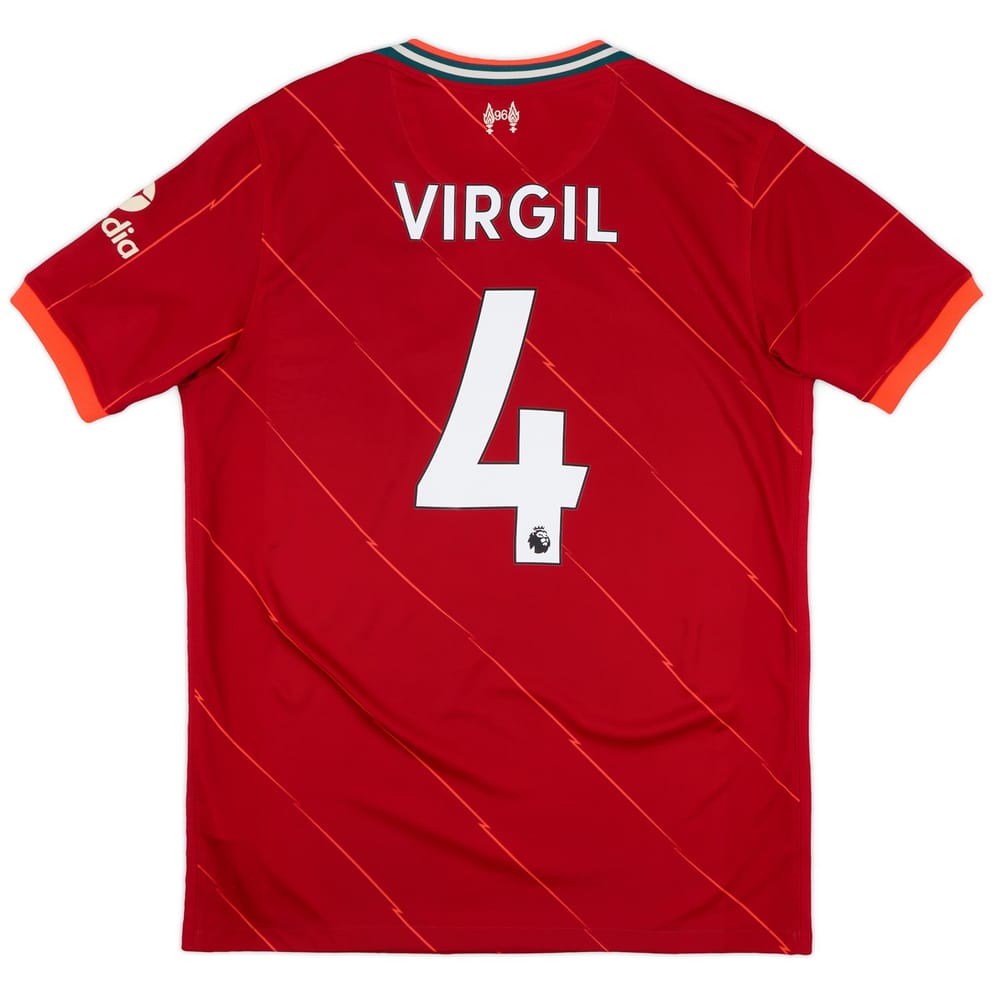 2021-22 Liverpool Home Shirt Virgil #4 - 6/10 - (S)