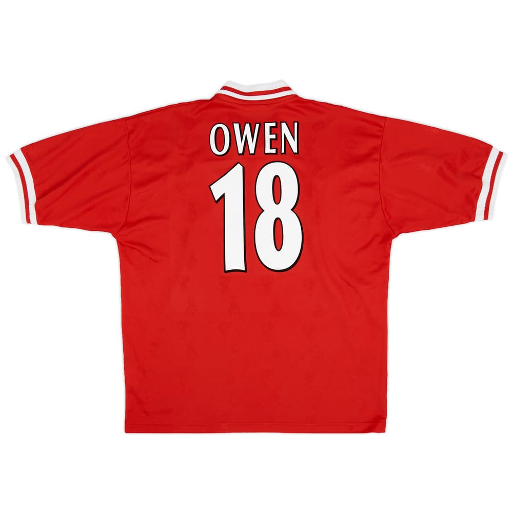 1996-98 Liverpool Home Shirt Owen #18 - 6/10 - (S)