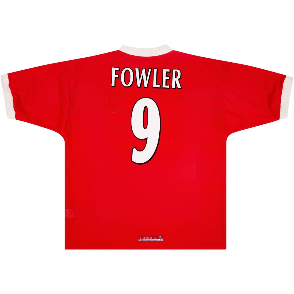 1998-00 Liverpool Home Shirt Fowler #9 - 6/10 - (S)