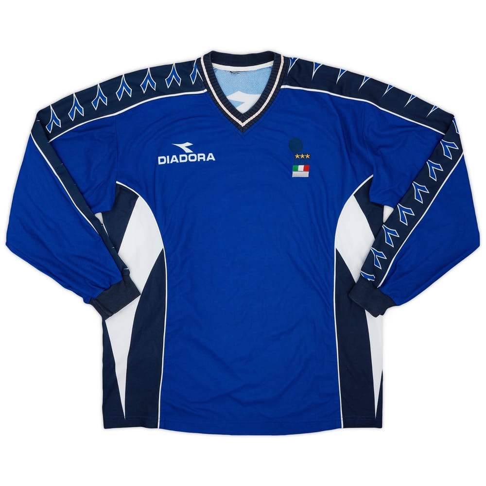 1999-00 Italy FIGC Diadora Training L/S Shirt - 8/10 - (XL)