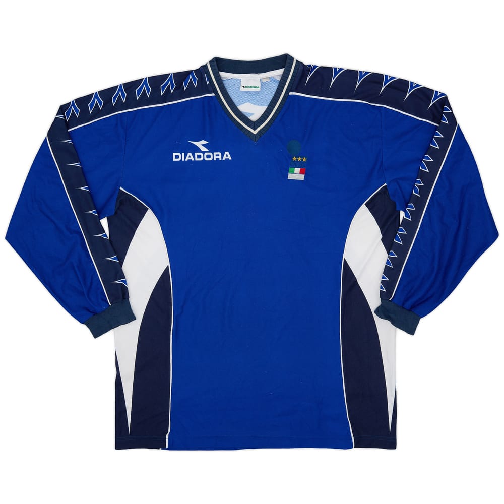 1999-00 Italy FIGC Diadora Training L/S Shirt - 8/10 - (XL)
