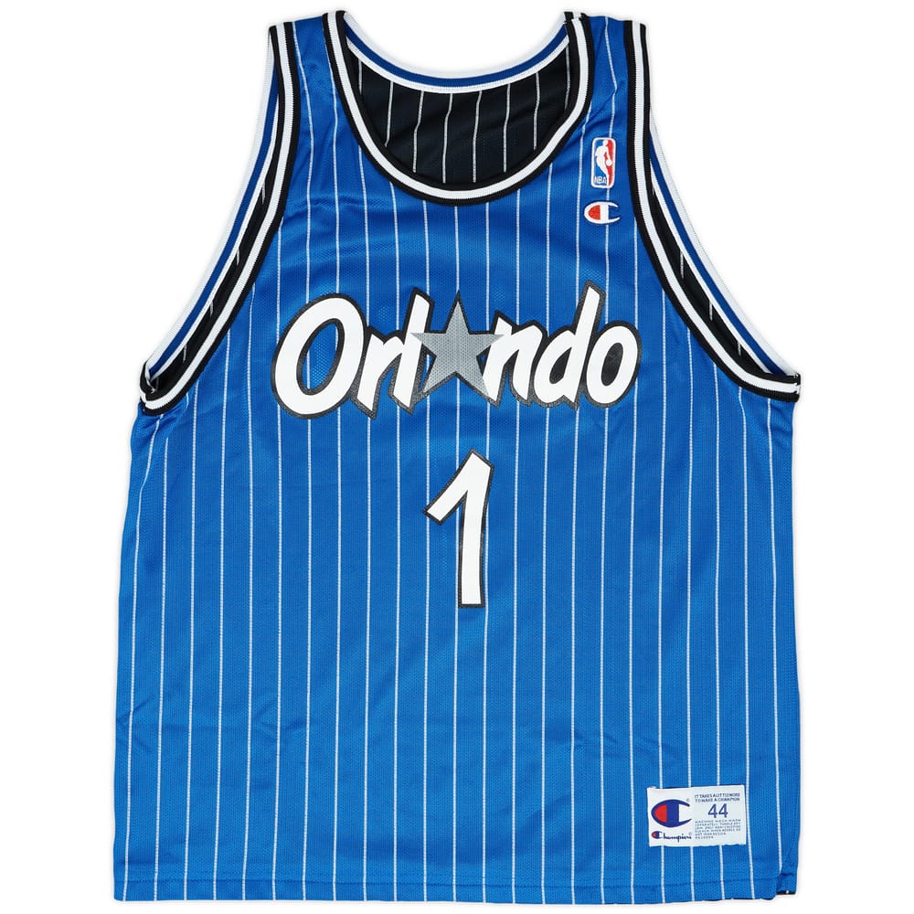 1995-98 Orlando Magic Hardaway #1 Champion Jersey (Reversible) L