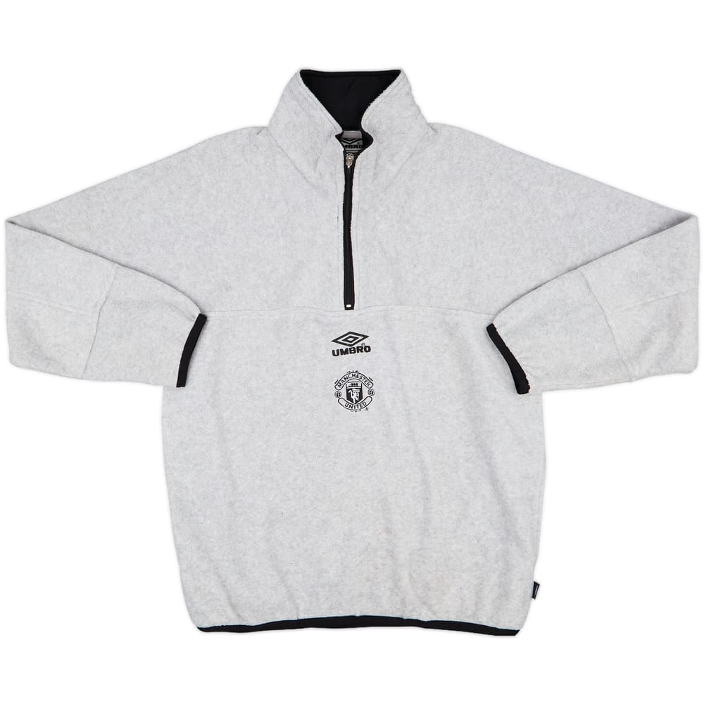 2000-02 Manchester United Umbro 1/4 Zip Fleece Top - 8/10 - (M)