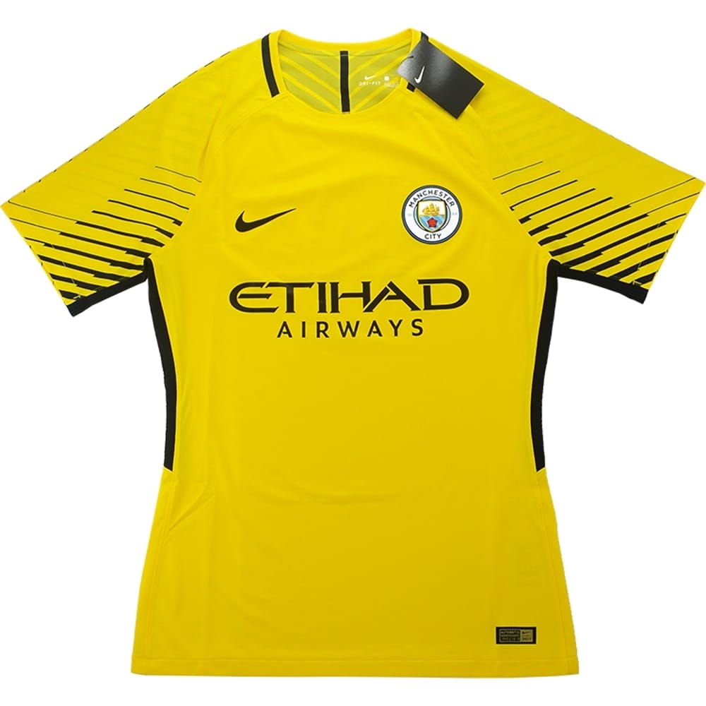 2017-18 Manchester City Player Issue GK Away S/S Shirt (L)