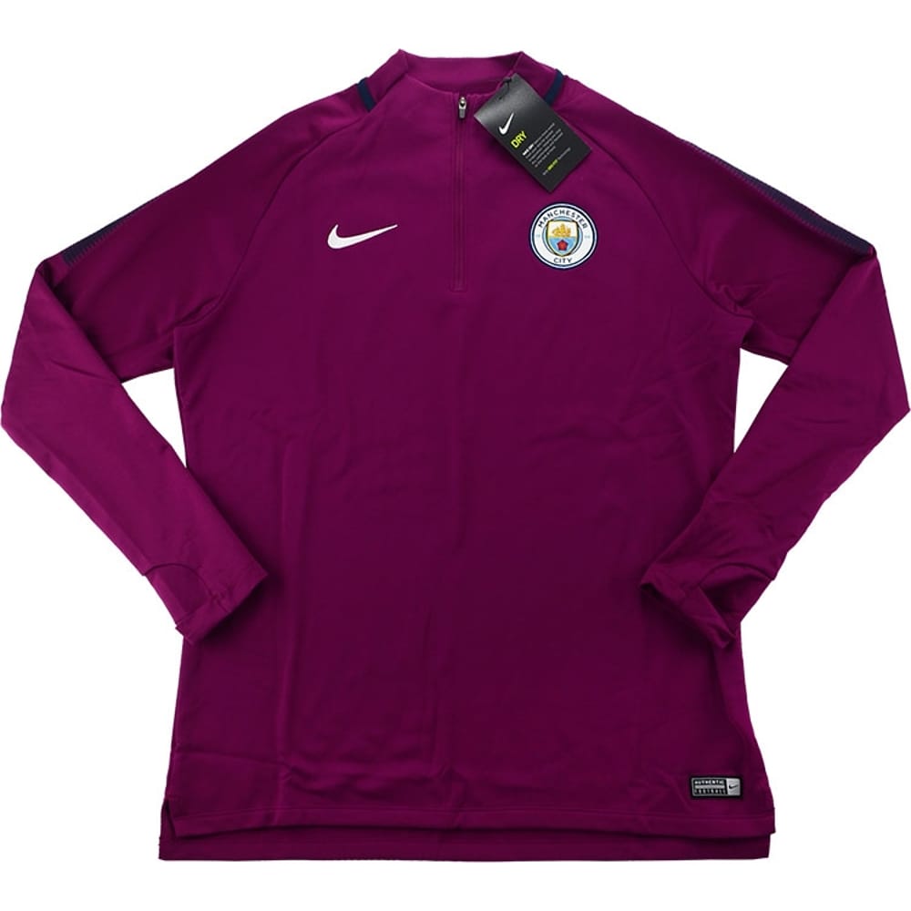 2017-18 Manchester City Player Issue 1/2 Zip Squad Training Drill Top (Womens (L))