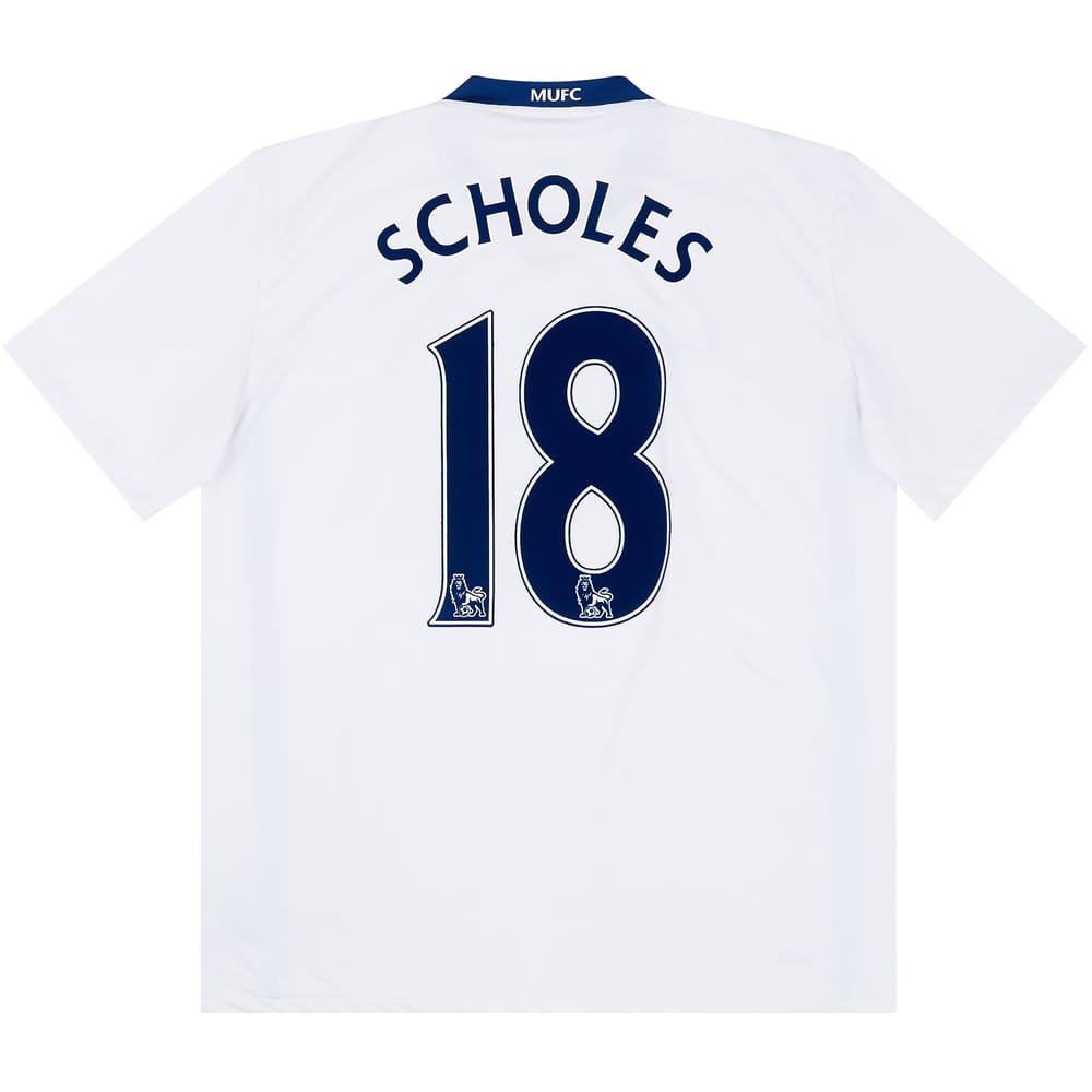 2008-10 Manchester United Away Shirt Scholes #18 - 8/10 - XXL