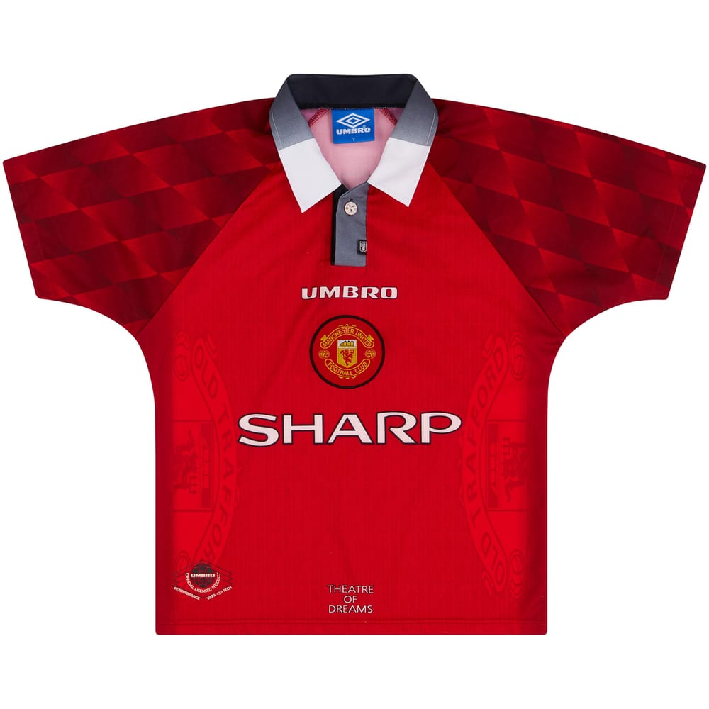 1996-98 Manchester United Home Shirt - 8/10 - Y