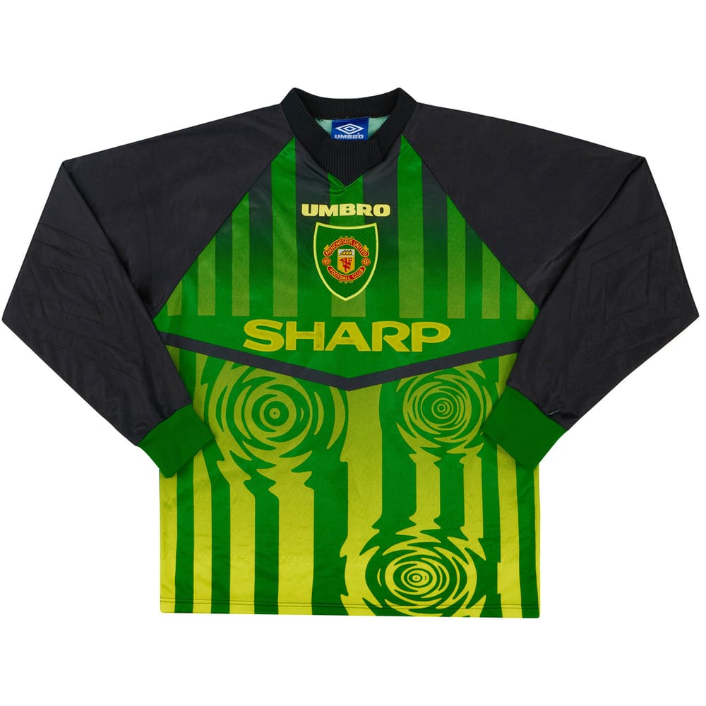 1997-98 Manchester United Green GK Shirt - 6/10 - (Y)