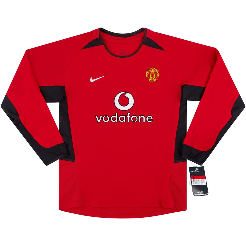 2002-04 Manchester United Home L/S Shirt - NEW - (KIDS)