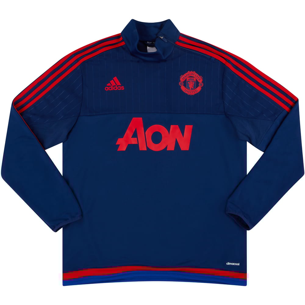 2015-16 Manchester United adidas 1/4 Zip Training Top