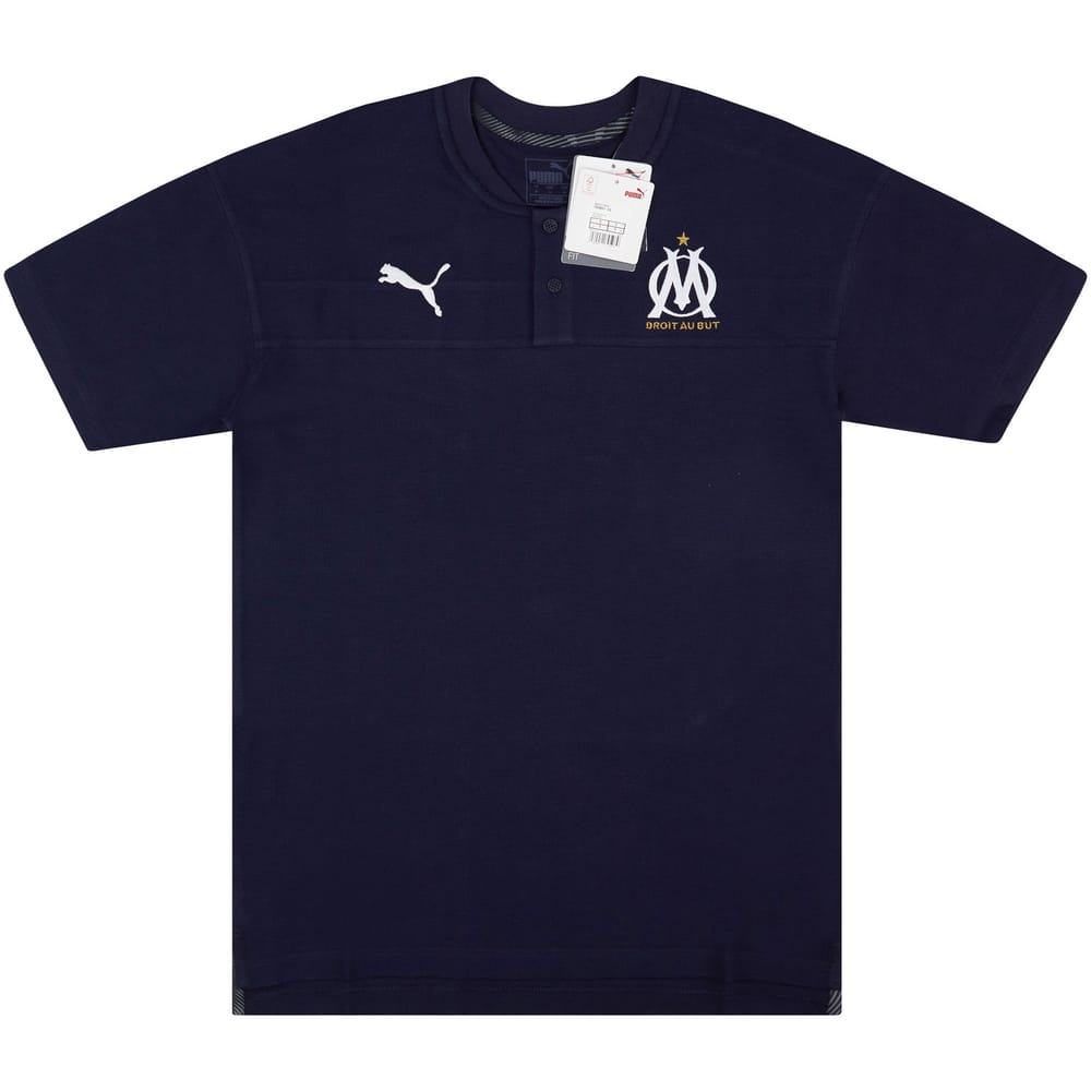 2019-20 Olympique Marseille Puma Casuals Polo T-Shirt (S)