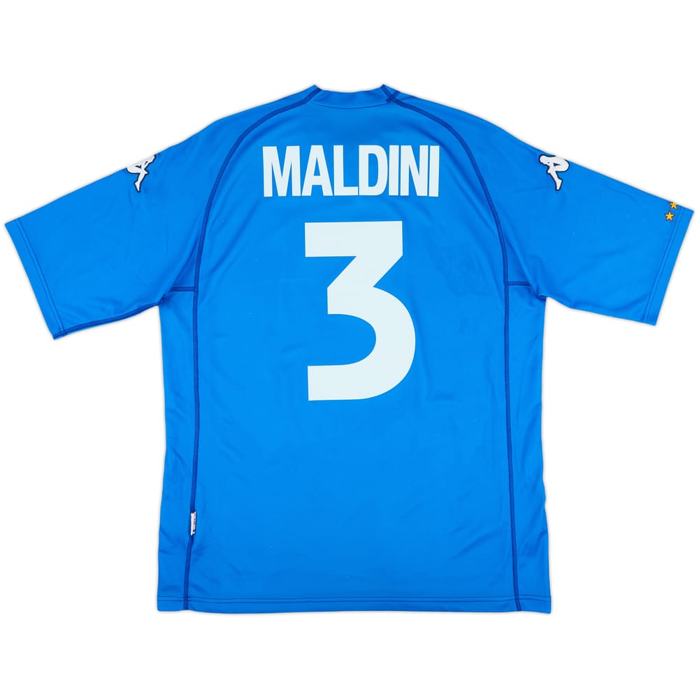 2000-01 Italy Basic Home Shirt Maldini #3 - 8/10 - (XL)