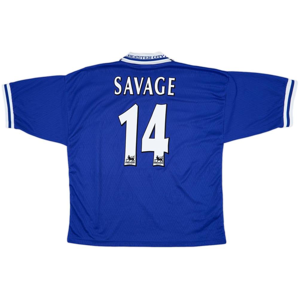 1998-00 Leicester Home Shirt Savage #14 - 9/10 - (XL)