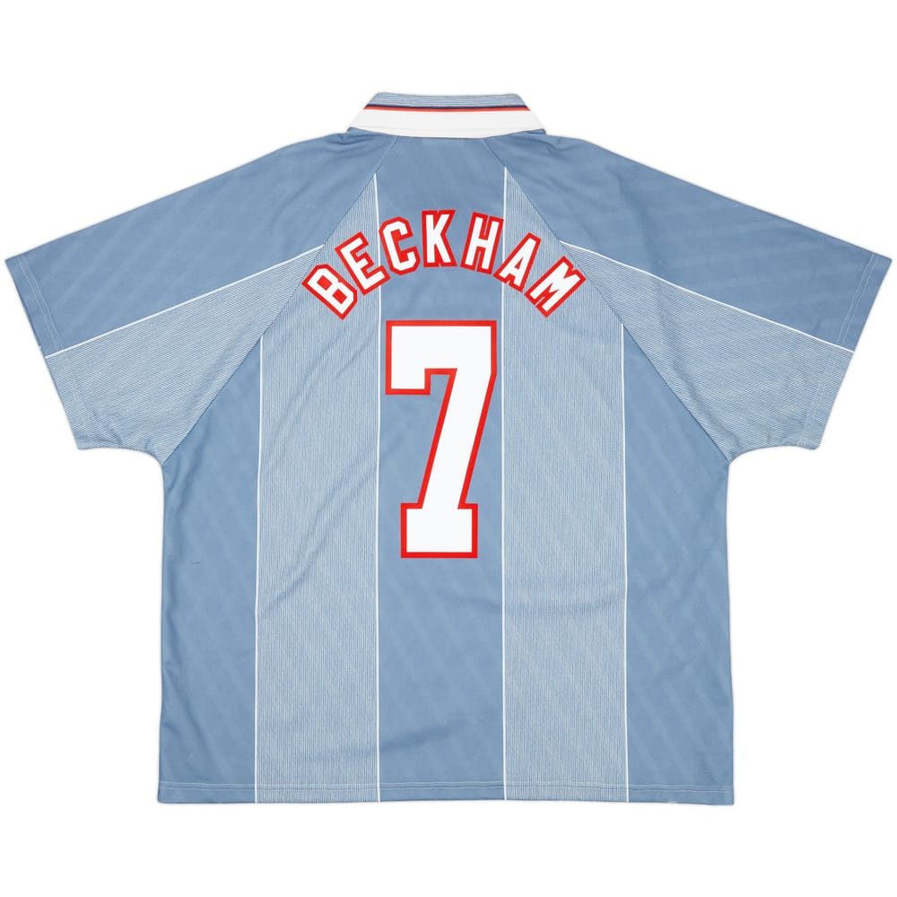 1996-97 England Away Shirt Beckham #7 - 9/10 - (XXL)