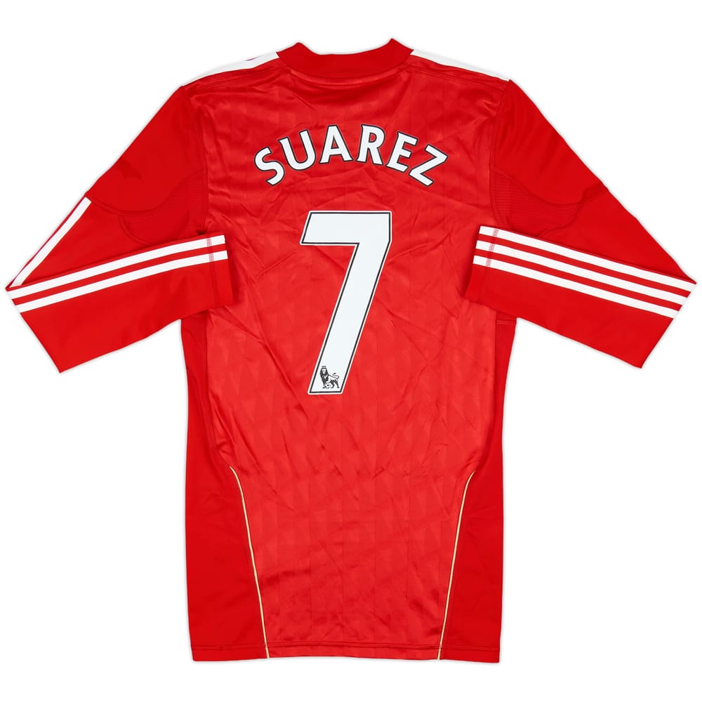 2010-12 Liverpool Player Issue TechFit Home L/S Shirt Suarez #7 - 6/10 - (S)