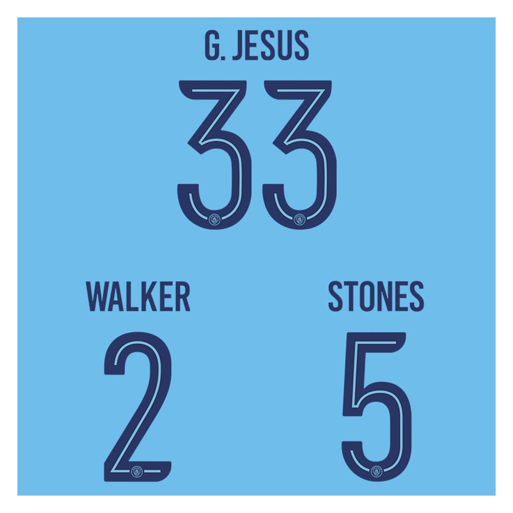 2017-18 Manchester City Home European/Cup Name Set