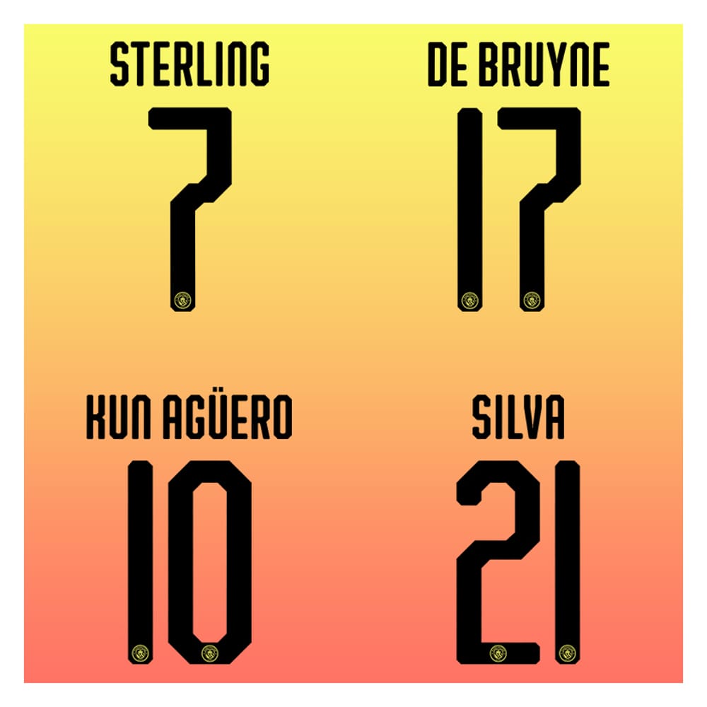 2019-20 Manchester City European/Cup Third Name Set