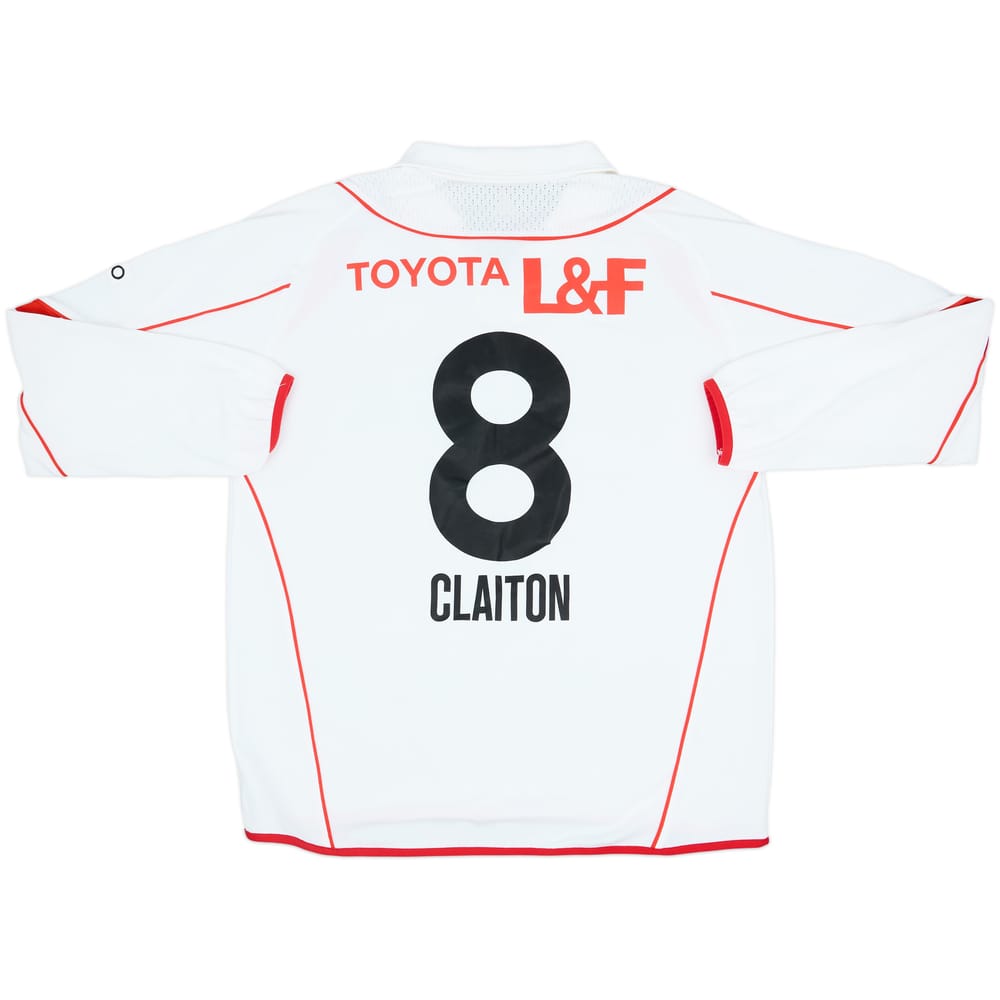2005-06 Nagoya Grampus Eight Away L/S Shirt Claiton #8 - 6/10 - (XL)
