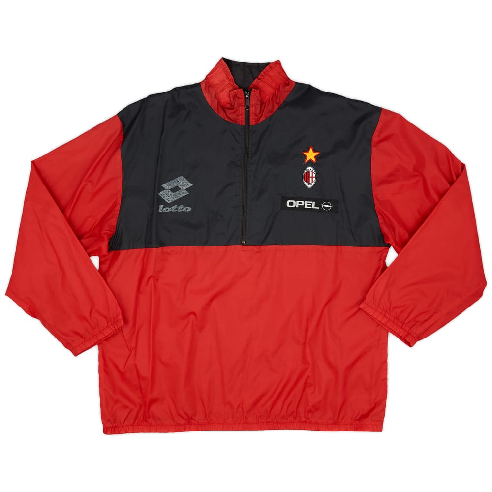 1994-95 AC Milan Lotto 1/4 Zip Drill Top - 5/10 - (L)